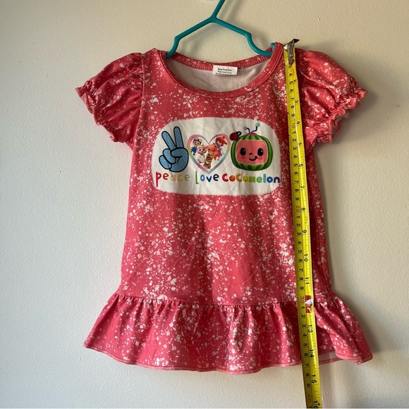 Cocomelon Toddler Girl 2-Piece Outfit Ruffle Sleeve Top & Shorts Set Size 12-18M - Picture 5 of 13